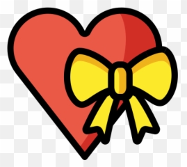 Heart With Ribbon - Clip Art Emoji,Ribbon Emojis