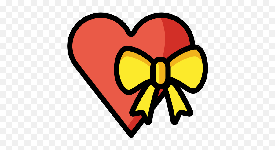 Heart With Ribbon - Clip Art Emoji,Ribbon Emojis