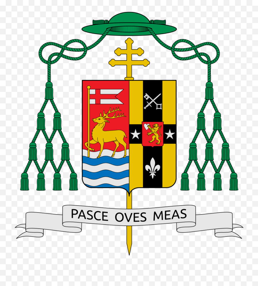 Coat Of Arms Of Leonard Paul Blair - Pasce Oves Meas Meaning Emoji,What Does A Cross In A Rectangle Emoji Mean