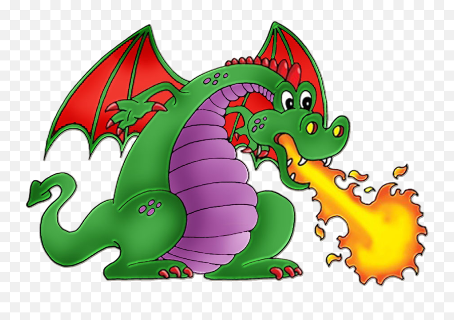 Cartoon Art Dinosaur Spitfire - Fire Breathing Dragon Clipart Emoji,Dragon Emoji Iphone