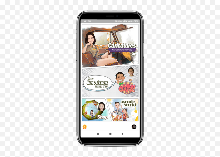 Momentcam Cartoon And Sticker Maker - Smartphone Emoji,Smartphone Emoticons