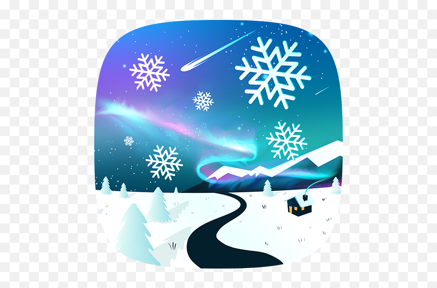 Winter Night Snowflakes Live Wallpaper - Google Christmas And New Year Symbols Emoji,Snowflake Emoji