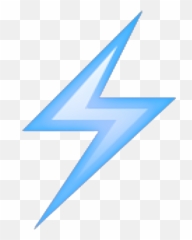 Lightning Emoji Png Picture - Blue Bolt