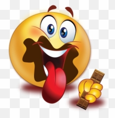 Eating Chocolate Emoji - Emoticon