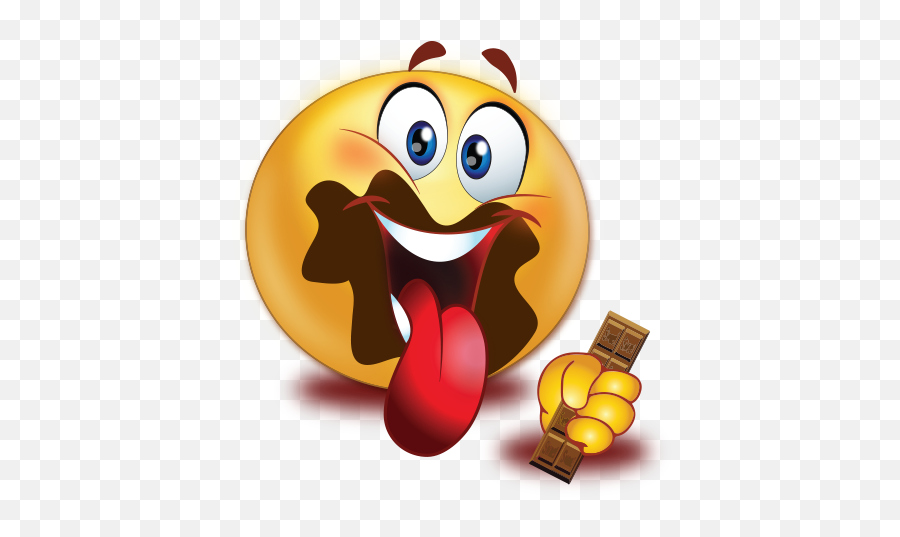 Eating Chocolate Emoji - Emoticon Chocolate,Emoji Eating
