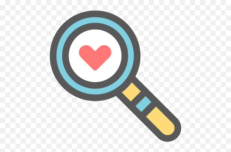 Heart Magnifying Glass Medical Loupe - Medical Magnifying Glass Icon Emoji,Scalpel Emoji