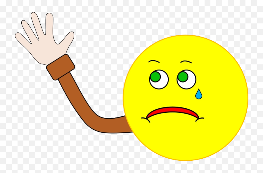 Download Free Png Smiley Waving Goodbye - Cartoon Hand Hi Png Emoji,Goodbye Emoticon