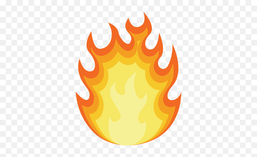 Orange Fire Cartoon Contour - Fire Dessin Emoji,Hair On Fire Emoticon