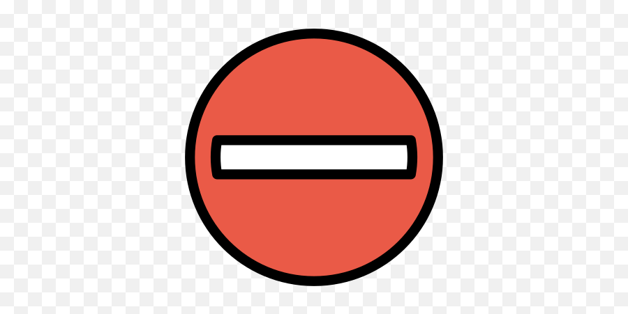 No Entry Emoji - Horizontal,No Entry Emoji