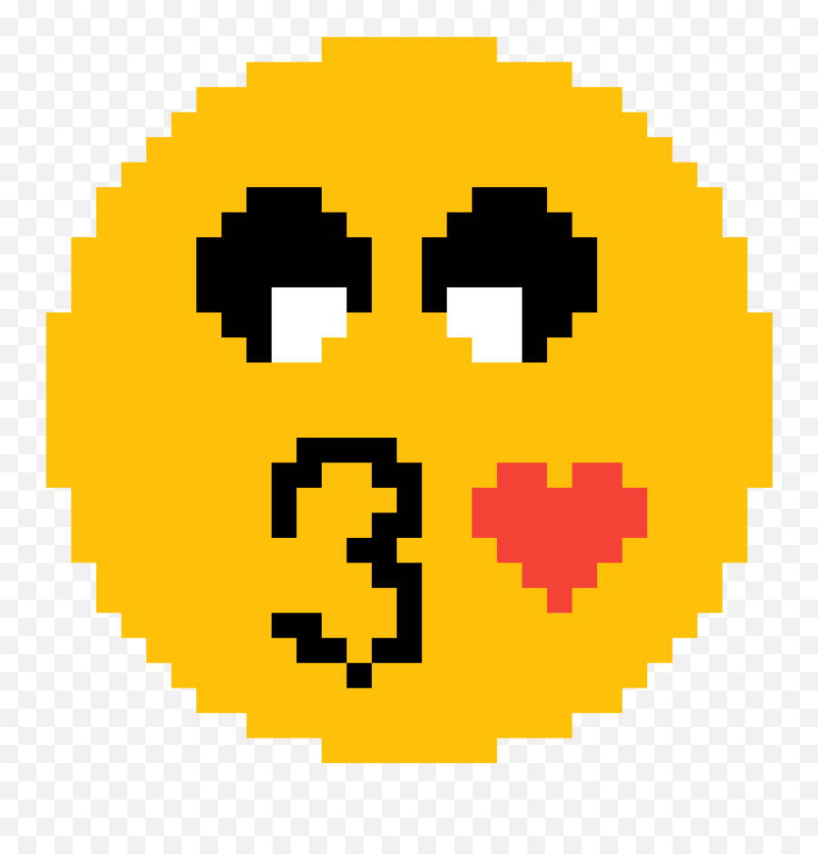 Download Kiss Emoji - Pixel Art Youtube Logo,Kiss Emoji Png