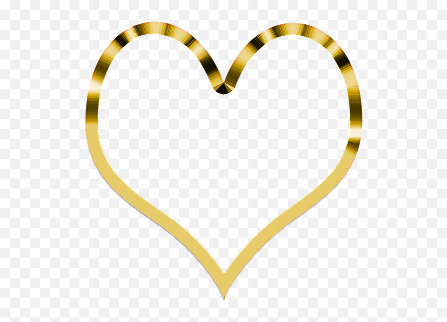 Symbol Heart Love - Transparent Background Gold Heart Png Emoji,Golden Heart Emoji