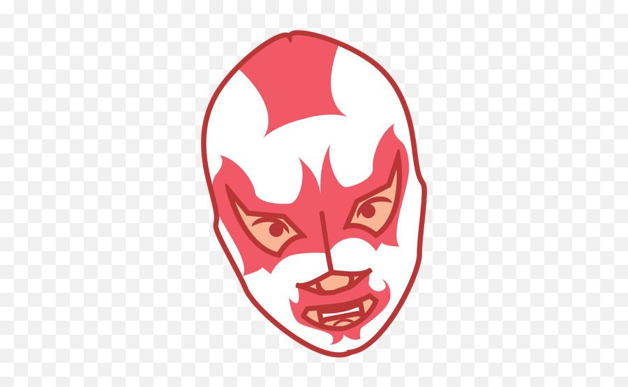 Mask Red Front Facing Angry Flat - Fictional Character Emoji,Red Mask Emoji