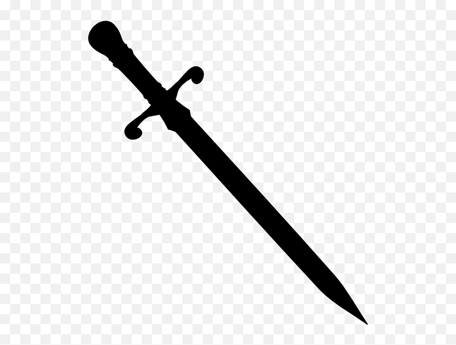 Sword Clipart Vector - Black Sword Transparent Background Emoji,Katana Emoji