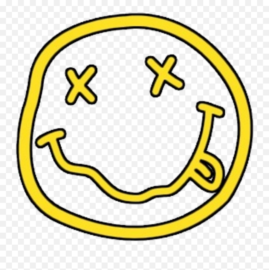 Nirvana Emoji Yellow Tumblr Beautiful - Smiley Nirvana Logo Transparent,Nirvana Emoji