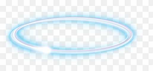 Angel Halo Crown Emoji Neon Circle Aesthetic Art Blue - Bangle