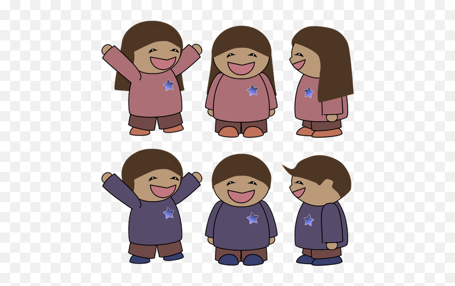Happy Girls And Boys - Gambar Kartu Orang Menyamping Emoji,Two Dancing Girl Emoji