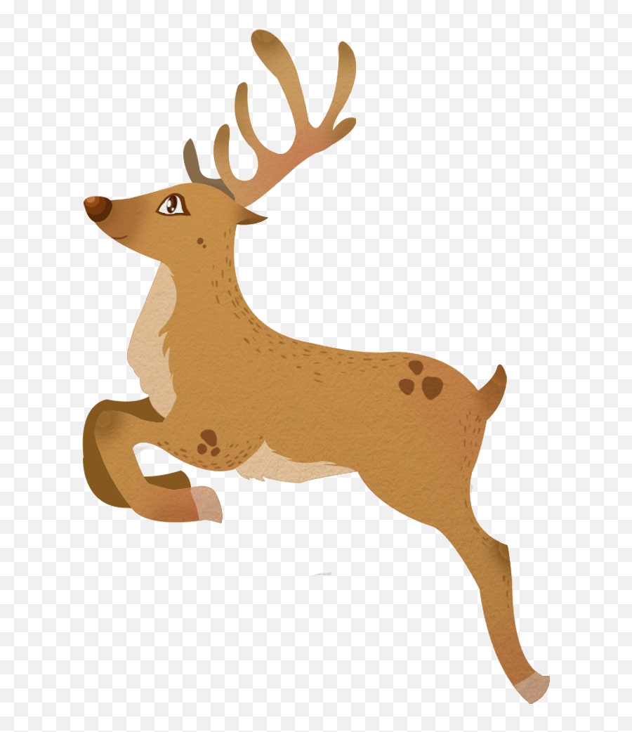 4675 Reindeer Free Clipart - Santa Claus Deer Drawing Emoji,Reindeer Emoji