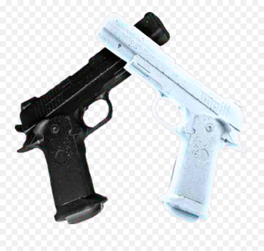 Black White Hand Gun Guns Weapons Dope - Aesthetic Gun Png Emoji,Emoji With Guns