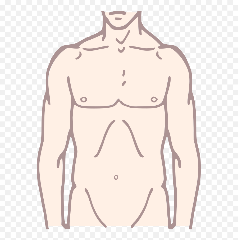 Pioneer Plaque Man Upper Body As - Body Part Chest Clipart Black And White Emoji,Emoji Website Clothing