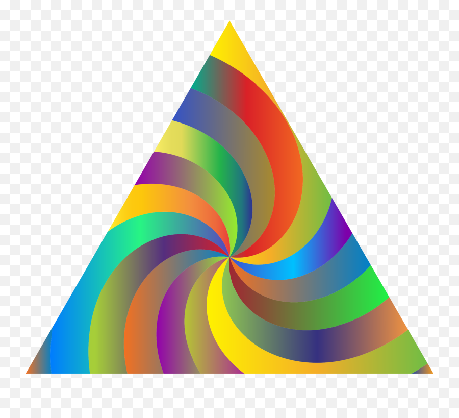 Swirling Prismatic Triangle Vector - Triangle Clipart Emoji,Swirl Wave Triangle Emoji