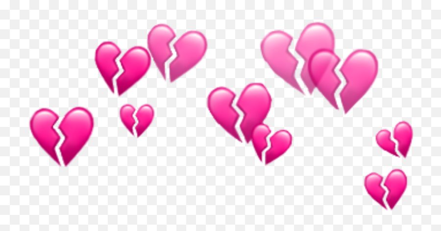 Download Hd Heart Hearts Emotions Emoji Tumblr Coração - Pink Broken Heart Emoji,Pink Hearts Emoji
