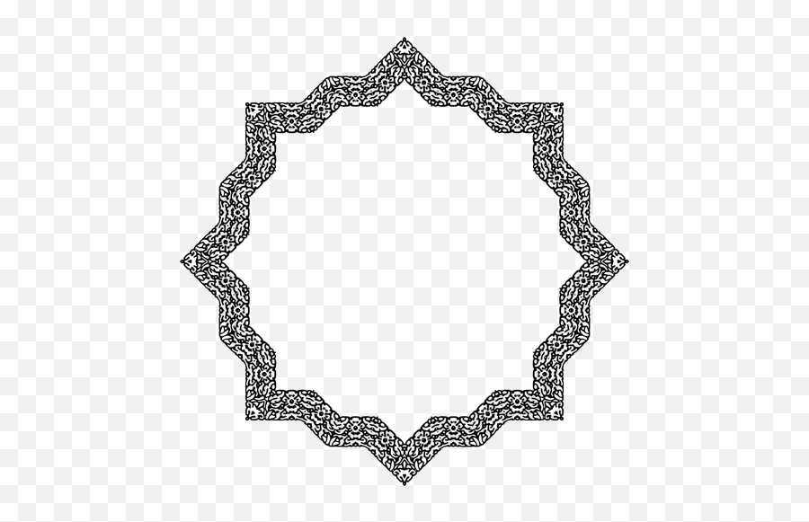 Star With Flowers Drawing - Symbol Of Islamic Architecture Emoji,Star Wars Emoji