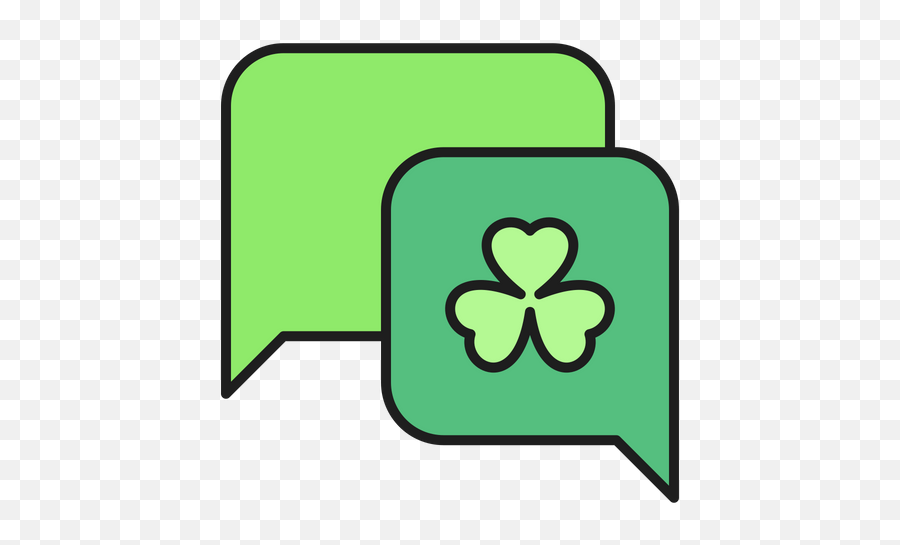 Clover Chat Icon Of Colored Outline Style - Available In Svg Ireland Emoji,Clover Emoji