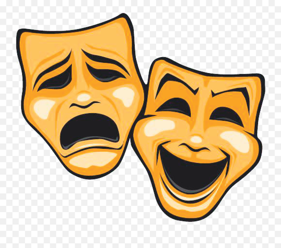 Drama Masks Clipart Png - Tragedy Comedy Emoji,Theatre Emoji