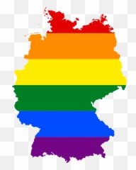 Lgbt Flag Map Of Germany - Lgbt Germany Map Emoji,Lesbian Flag Emoji