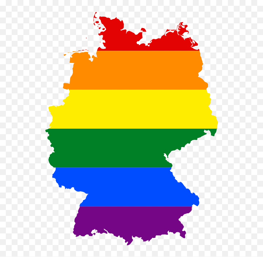 Lgbt Flag Map Of Germany - Lgbt Germany Map Emoji,Lesbian Flag Emoji