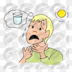 Thirsty Face Clipart Png - Xerostomia Emoji