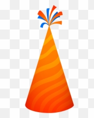 People Wearing Party Hats Png u0026 Free - Orange Emoji