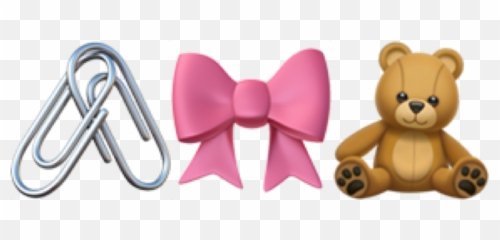 Sticker - Teddy Bear Emoji,Bow Tie Emoji Iphone