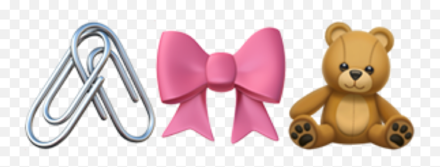 Sticker - Teddy Bear Emoji,Bow Tie Emoji Iphone