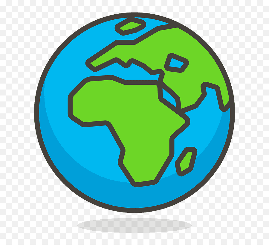 Globe Showing Europe - Africa Emoji Clipart Free Download Globo Terraqueo Europa Animado,Emoji Planet