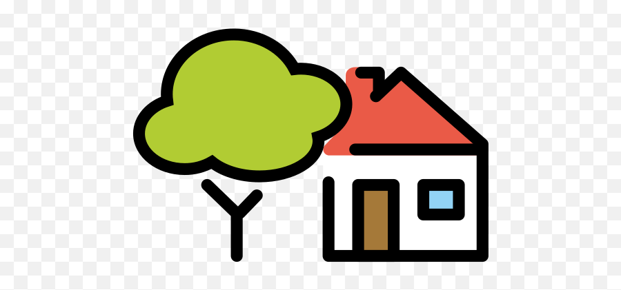 House With Garden - House Emoji,House Emoji