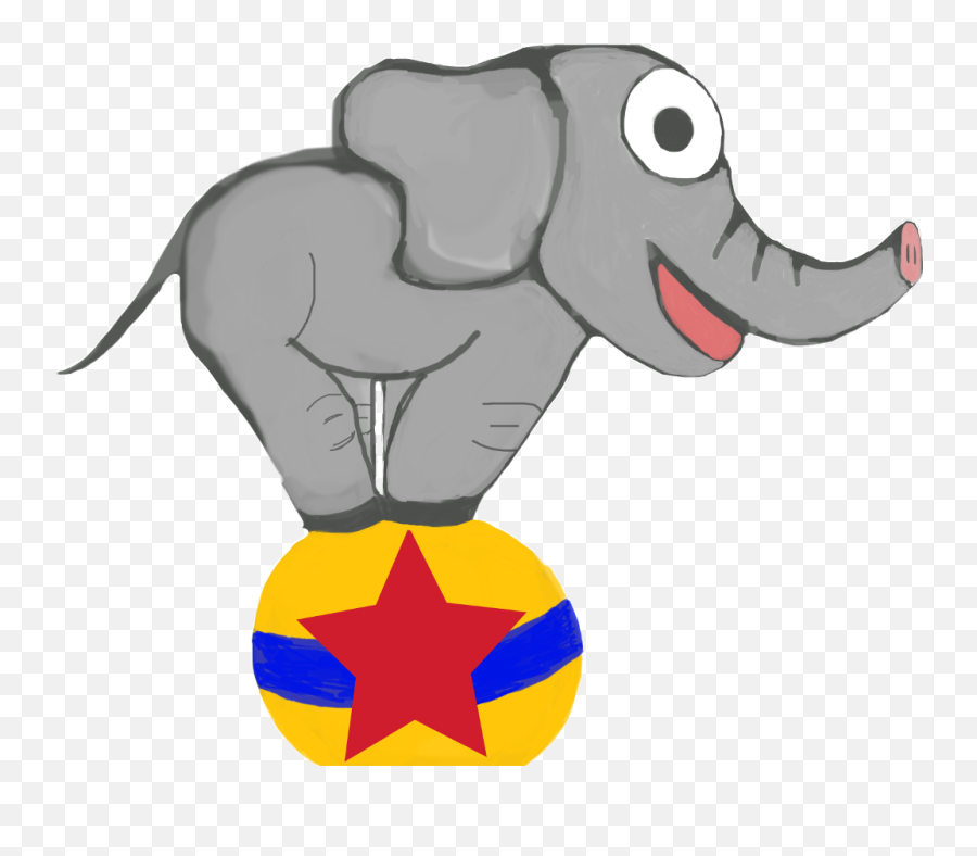 Circus Sticker Elephant Freetoedit - Cartoon Clipart Full Big Emoji,Elephant Emoji