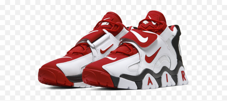 Nike Air Barrage Mid - Footwear Nike Air Barrage Mid Red And White Emoji,Air Quotes Emoji