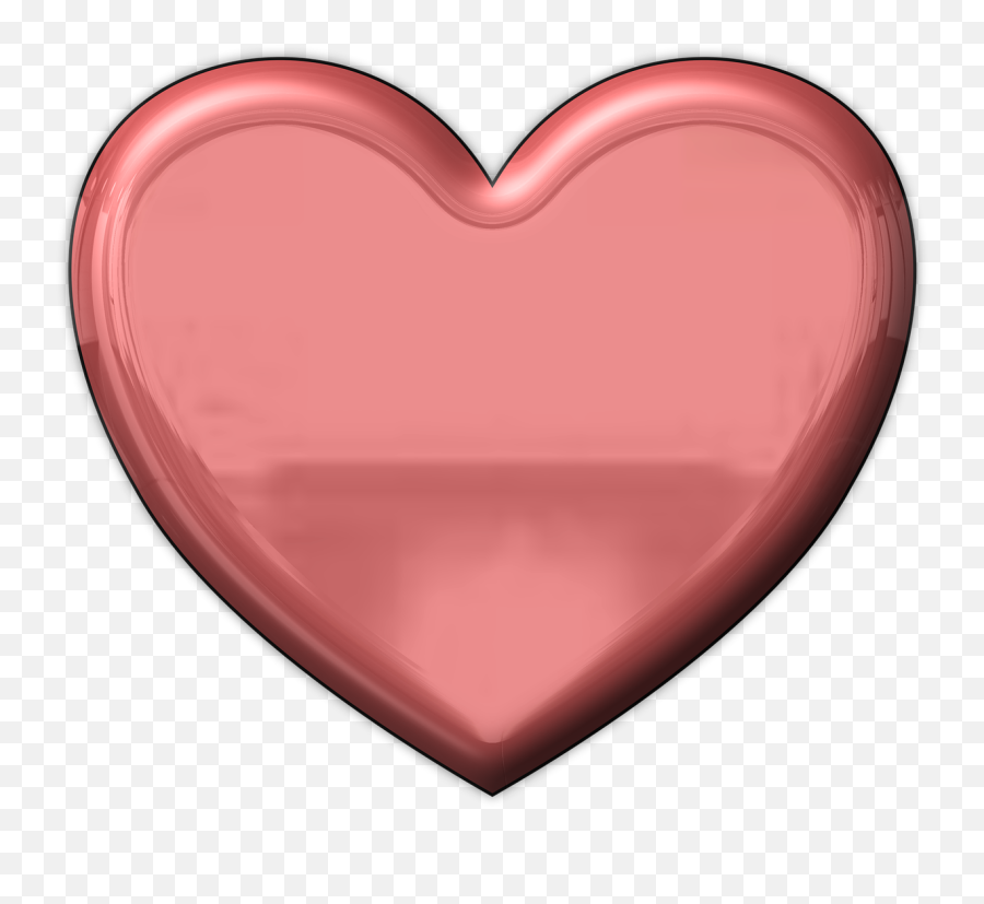Heart Metallic Valentine Love Metal - Heart Metallic Emoji,Golden Heart Emoji