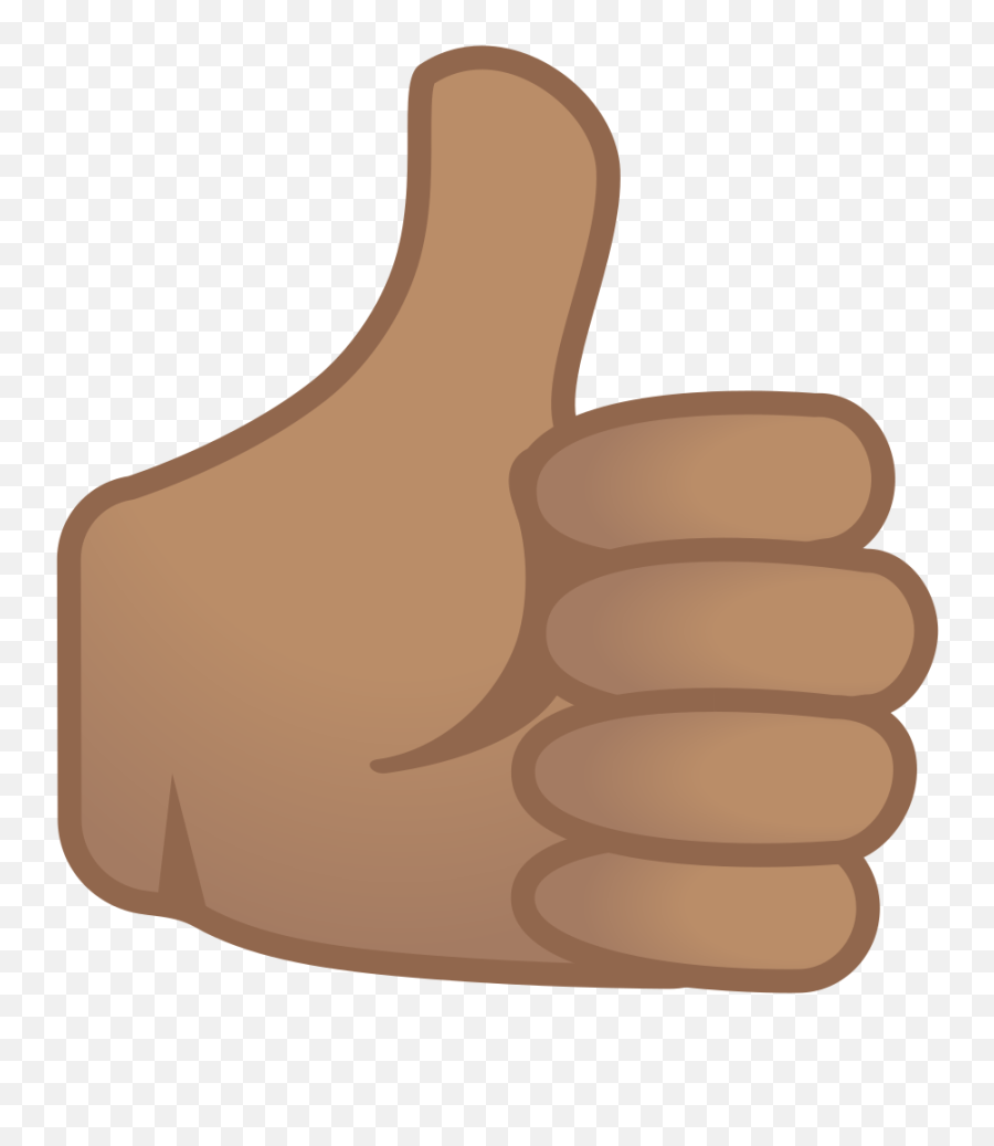 Hand Emoji Clipart Thumbs Up - Brown Thumbs Up Icon,300 Emoji