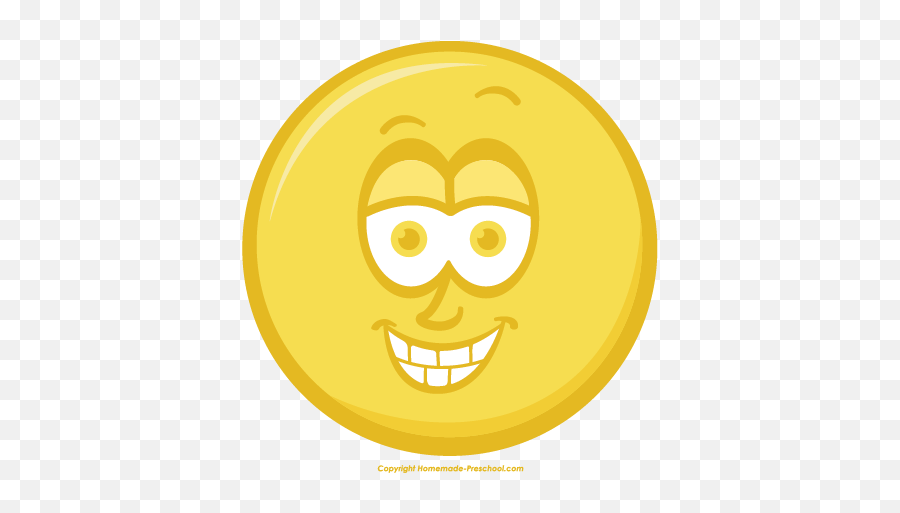 Free Smiley Face Clipart - Circle Emoji,Grin Emoticon