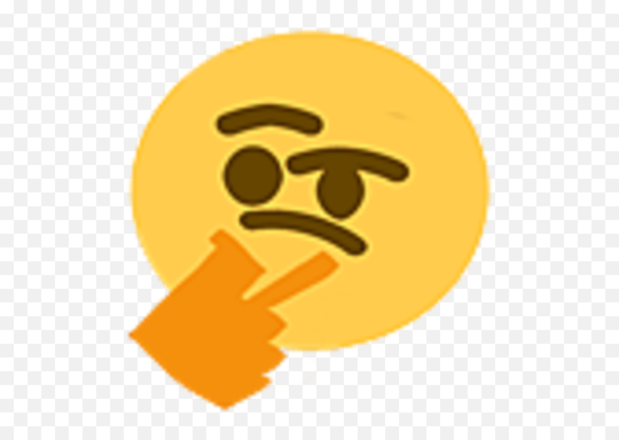 Thinking Emoji Meme Transparent Png Clipart Free Download - Thinking Emoji Discord,Clap Emoji Meme