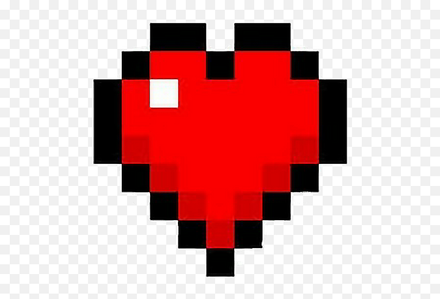 Heart - Transparent Heart Pixel Art Emoji,Minecraft Emojis