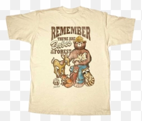 Smokey Fire Vintage 70s 60s Retro Forre - Remember There Are Babes In The Forest Shirt Emoji,Bear Fire Emoji