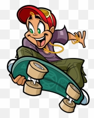 Clipart Skateboarder - Skater Clipart Emoji,Skateboard Emoticon