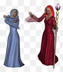 Free Costume Witch Illustrations - Medieval Elven Female Elf Fantasy Sorceress Emoji
