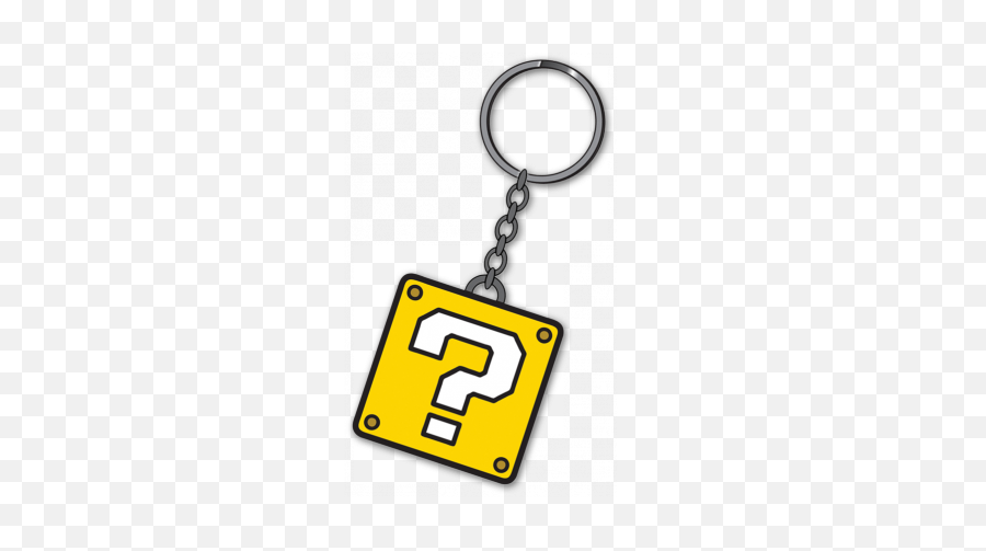 Question Mark Block Keyring - Point D Interrogation Super Mario Emoji,Question Mark Emoji