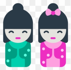 Japanese Dolls Emoji - Japanese Doll Transparent,Doll Emoji