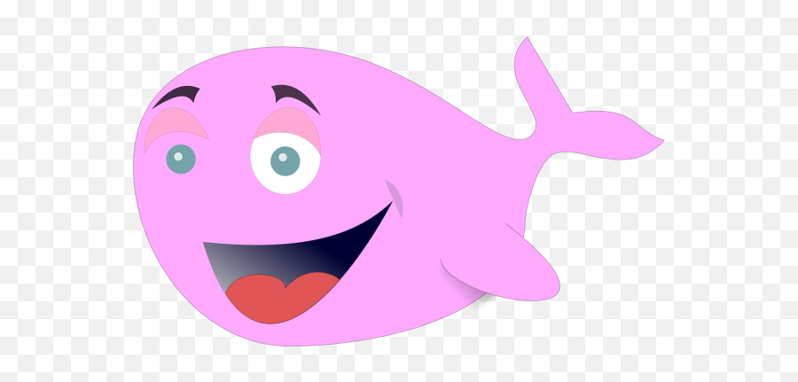 Pink Whale Clip Art At Clker - Cartoon Emoji,Whale Emoticon