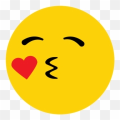 Blowing Kiss Emoji Icon Of Flat Style - Smiley
